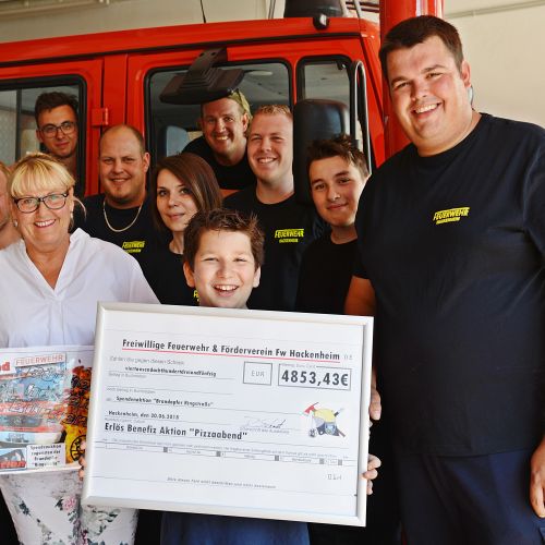 Spendenübergabe für die Brandopfer 2018 in Hackenheim