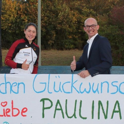 Empfang der zweifachen Europameisterin Paulina Pirro in Feilbingert 10-2020